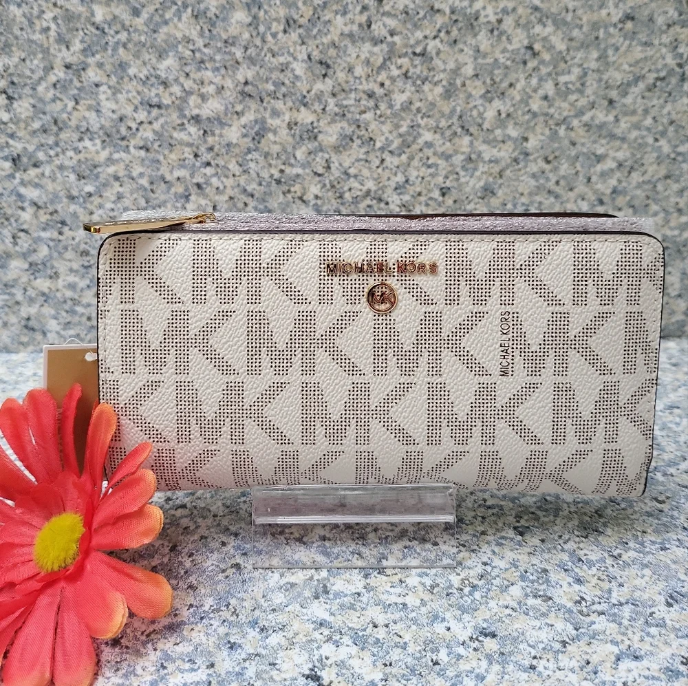 🔥SOLD🔥🌺Michael Kors🌺 CORALINE Large Logo and Leather Tote Bag & Wallet - Picture 11 of 16